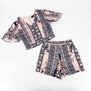 2 Piece Set Cropped Top & High Rise Shorts The Closet Lover